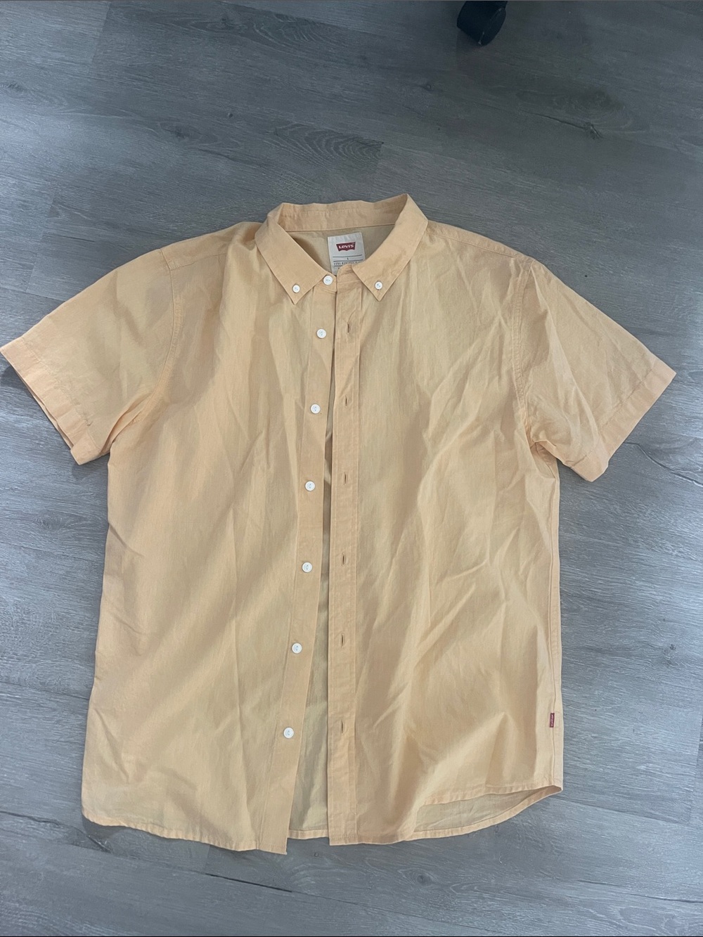 Levi's Men's Short-Sleeve Button-Down Shirt - Peach